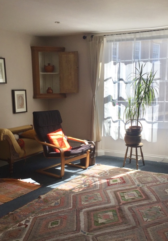 Light shining into the therapy room